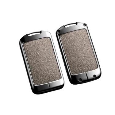 Imagem de Capa completa para chave de carro, compatível com polestar, concha automotiva, estilo masculino, acessórios universais para veículos, clipe([Star A style] brown goat pattern)