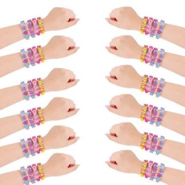 Imagem de kit 12 pulseiras infantil para meninas acessorios para montar personal