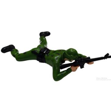 Imagem de Boneco Soldado A Pilhas Que Rasteja Soldadinho  Rastejante Brinquedo M