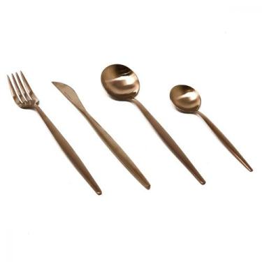 Imagem de Jogo de talheres inox preto 16pcs - Royal Norfolk