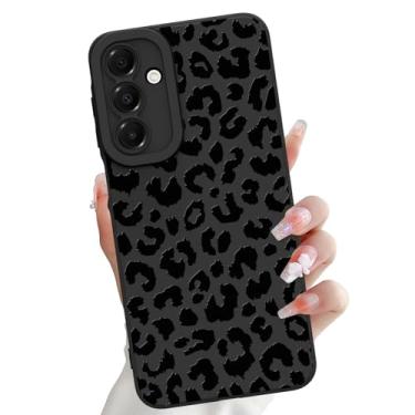 Imagem de OOK Capa compatível com Samsung Galaxy A16 5G, estampa fofa de leopardo de silicone preto, proteção de câmera TPU macia e fina à prova de choque para mulheres e meninas - leopardo preto