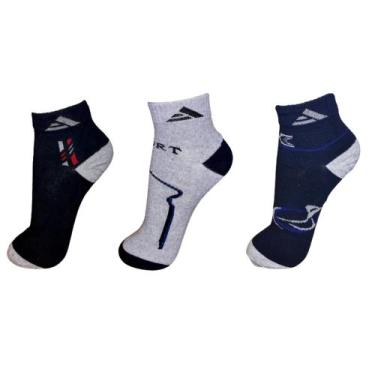 Imagem de 12 Pares Meias Adulto Masculino Algodão Cano Médio Promoção - Altomax