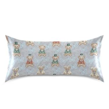 Imagem de Wassud Linda fronha retrô de cetim para cabelo e pele fronhas de seda lisa king size respiráveis com fecho de envelope