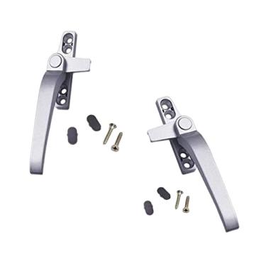 Imagem de WeiLaiKeQi Conjunto de 2 Puxadores de Janela Reforçados com Trava, Acessórios para Portas E Janelas, Ferragens para Portas com Vidros Duplos.