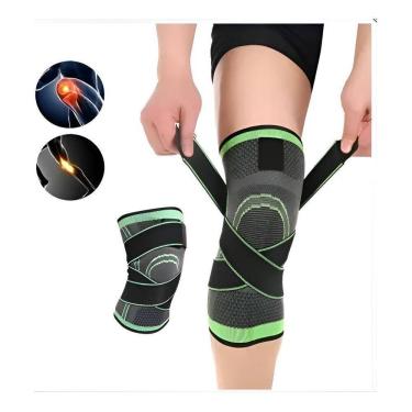 Imagem de 2X Joelheira Tensor Protetora Joelho Ciclismo Alívio Dor C