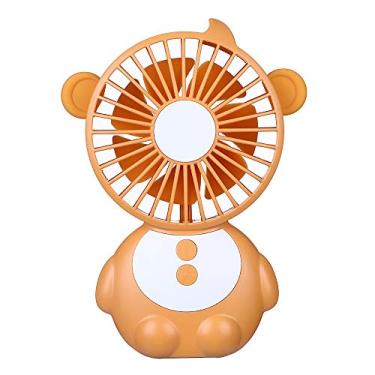 Imagem de Ventilador USB com 3 níveis de vento ajustáveis luz LED regulável bateria recarregável integrada 1200mAh design portátil lâmpada piloto indicadora par