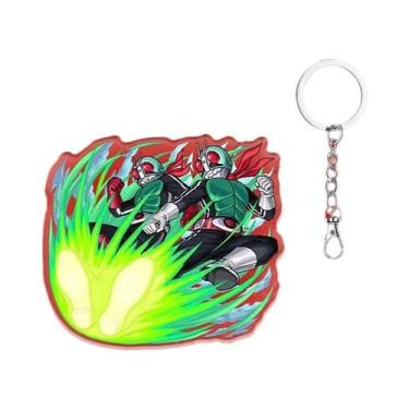 Imagem de Pingente Acrílico Kamen Rider De 6CM Para Crianças, Chaveiro De Mochil