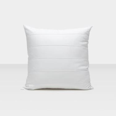 Imagem de Artelassê Almofada Cordone Listras 45 cm x 45 cm 700 Fios Clair Branco Neve