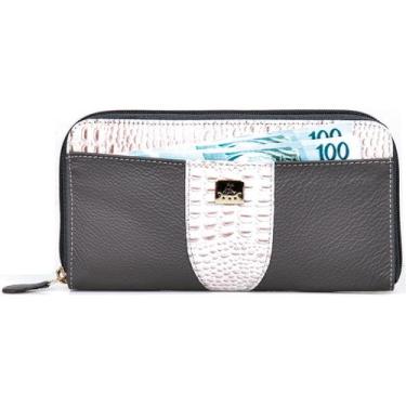 Imagem de Carteira Feminina em Couro Artlux 352, Cinza