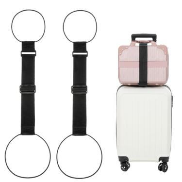 Imagem de Pacote com 2 alças de bagagem, cintos elásticos de nylon, elásticos de viagem ajustáveis para alça de mala, mochila, acessório de bolsa