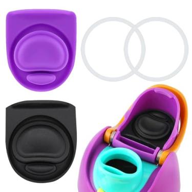 Imagem de GIcGIeo 2 conjuntos de rolha de substituição de vedação e anel de vedação O para tampa Owala FreeSip, tampas de silicone para garrafa de água, peças de boca de tampa superior compatíveis com Owala