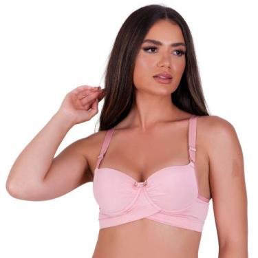 Imagem de Sutiã com Bojo Base Cruzada Alça Reforçada P ao XGG Alice - NAKA MODAS