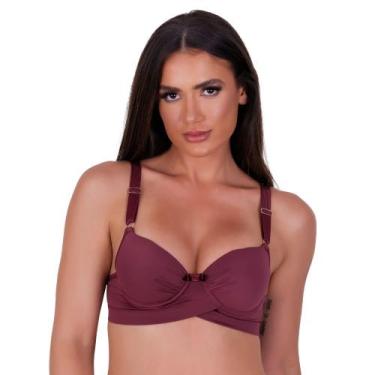 Imagem de Sutiã com Bojo Base Cruzada Alça Reforçada P ao XGG Alice, M, Verde, M