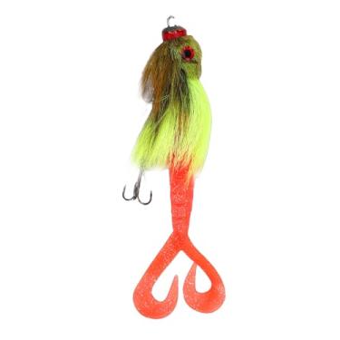 Imagem de SPYMINNPOO Iscas de Pesca, Isca Artificial de água Salgada, Isca de Pesca Com Design de Cabelo, Macia Realista para Fundição e Corrico (Verde)