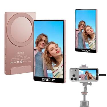 Imagem de CineJoy M2 4K@120fps Vlog Selfie Tela para iPhone – Tela IPS ultrafina de 4 polegadas, Plug & Play, sem latência, acessório MagSafe, suporta entrada e carregamento de microfone, brilho de 660 nits