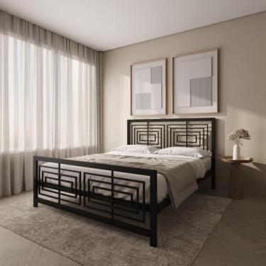 Imagem de CABECEIRA DE CAMA QUEEN GRADE AÇO FERRO ESTILO INDUSTRIAL CB05 Informa