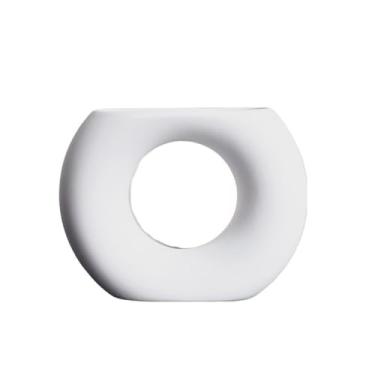 Imagem de Vasos Wabi-sabi Vaso de cerâmica preta de alta aparência arranjo artístico de flores adequado para sala de estar armário de vinho entrada quarto vaso de mesa (B)