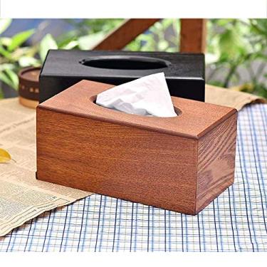 Imagem de 3FLQOOPP Caixa de suporte de lenços caixa de papel toalha de papel retangular suporte de toalha de carro casa escritório mesa tampo guardanapo caixa de armazenamento/marrom