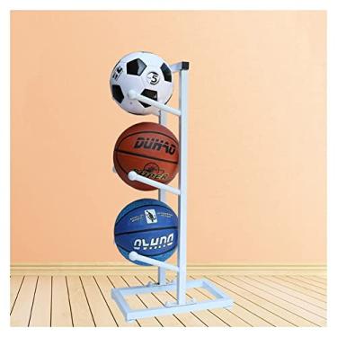 Imagem de ZDJZMGZ Suporte de exibição de bolas para uso interno, suporte de bola para armazenamento de equipamentos esportivos, para basquete, futebol, vôlei