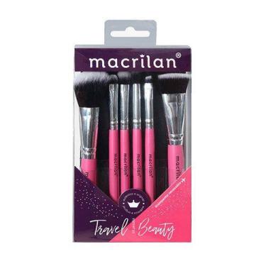 Imagem de Kit kp10-2 travel beauty com 6 pinceis e 1 nescessaire - macrilan