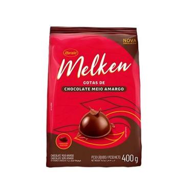 Imagem de Chocolate Meio Amargo Gotas - 400g - 1 unidade - Melken - Rizzo