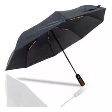 Imagem de Guarda Chuva Automático Grande Reforçado Estrutura De Fibra Prático 12