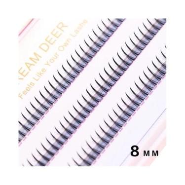 Imagem de Cílios Postiços Naturais Marrom Fairy 8-12mm, Cílios Em Tufos Estilo C