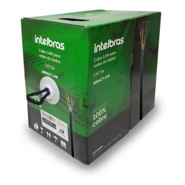 Imagem de Cabo De Rede Impact Lan Cat5e 4p Azul Intelbras 305m