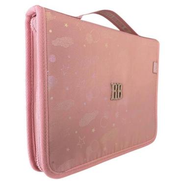 Imagem de Estojo Fichário 96 Canetas Nylon com Estampa Holográfica RB24667 - CLI