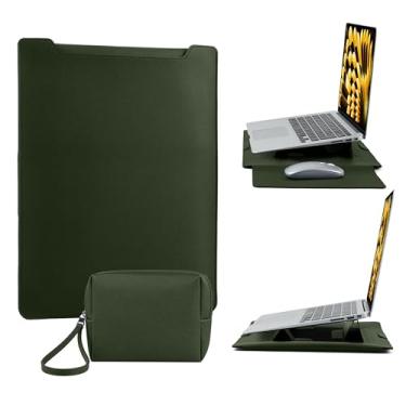 Imagem de Capa protetora para laptop de 13 a 14 polegadas com recurso de suporte, para MacBook Pro 14 M5/M4/M3/M2/M1 2025-2021, MacBook Pro/Air 33.0 cm 33.8 cm Surface, HP Spectre X360, capa de laptop de couro