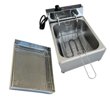 Imagem de Fritadeira Elétrica Industrial Cuba Inox 7 Litros com Escorredor M - C