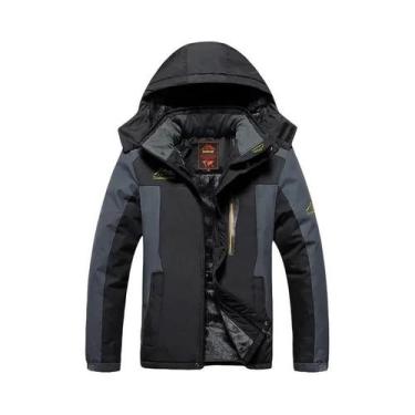 Imagem de Jaqueta De Inverno Masculina plus Size 9XL Impermeável Com Capuz, Park