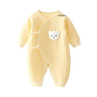 Imagem de Macacão De Algodão Unissex Para Bebês Com Chapéu, Roupas Para Recém-Na