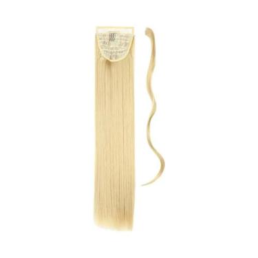 Imagem de Extensão De Cabelo Sintético Rabo De Cavalo Loiro De 32 Polegadas Com 