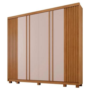 Imagem de Guarda-roupa 6 Portas 6 Gavetas Arezzo - Benetil Cinamomo/off White