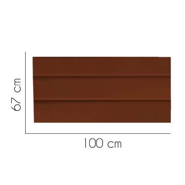 Imagem de Painel Estofada Argentina 100cm Solteiro Para Cama Box Quarto Suede Terracota Telha