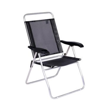 Imagem de Cadeira De Praia Alta Reclinável Boreal Com Porta Copo Mor