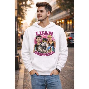 Imagem de Blusa unissex branco Luan Santana Agasalho Para fã - NoBrand, Branco, 
