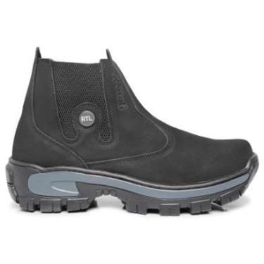 Imagem de Bota Botina Couro Legitimo Confort Tamanho Especial Big Trabalho Rotoli-Masculino