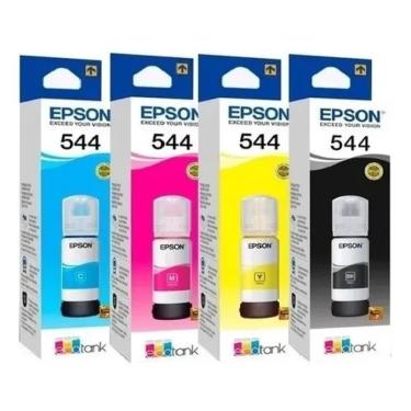 Imagem de Kit 4 Refil Tinta Epson T544 L1110 L3110 L3150 L3160