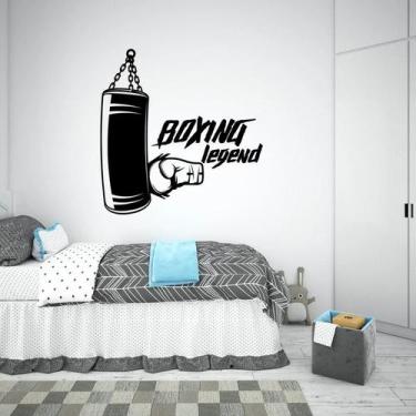 Imagem de Adesivo de parede  boxe, luta - Ambiente dekorado, 40cm, preto