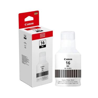 Imagem de Refil de tinta GI-16 preto 170ml CANON GENUÍNO impressoras GX6010 e GX7010.