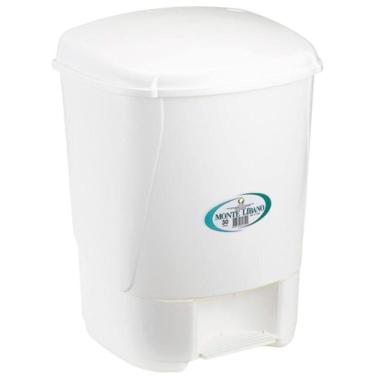 Imagem de Lixeira Grande de Plástico com Pedal de 30 Litros Lp1340 Monte Libano Lixeira Grande 30 Litros