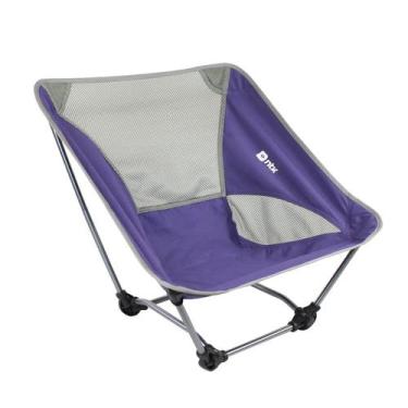 Imagem de Cadeira Yukon Dobrável Azteq Roxo e Cinza 100kg 742654 Nautika, 742654