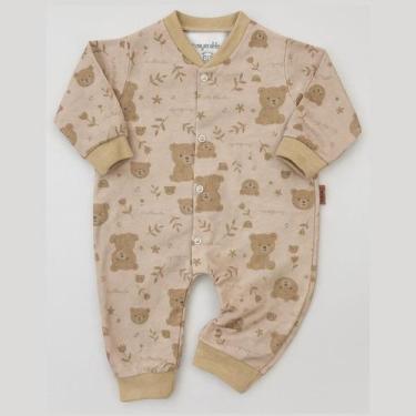 Imagem de Macacão de Bebê em Malha Macelin Verão com Estampinhas Fofas - Era Uma