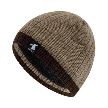 Imagem de Gorro De Inverno Unissex Com Forro De Pelúcia, Quente E Casual, Ideal 