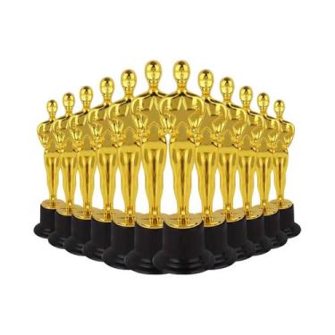 Imagem de Estátuas De Troféus Dourados Estilo Oscar Em Plástico Para Decorações 