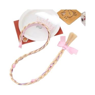 Imagem de Tiara De Cabelo Trançada Infantil Princesa Elsa Rapunzel Do Filme Entr