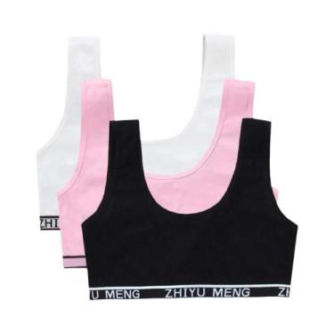 Imagem de Sutiãs De Treinamento Para Adolescentes, Tops Sem Fio Para Puberdade, 