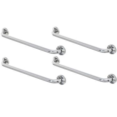 Imagem de Barra de Apoio Alca 80cm kit 4 Uni Acessibilidade Idoso Cadeirante Deficiente Box Banheiro Corrimao Corredor Seguranca